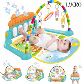 3-in-1 Baby Play Mat & Gym with Rattles, Music & Lights